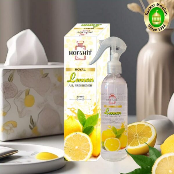 "Royal Lemon Air Freshener by Harshit Brand, presented by Sankat Mochan – a refreshing air freshener with a zesty and energizing lemon fragrance."