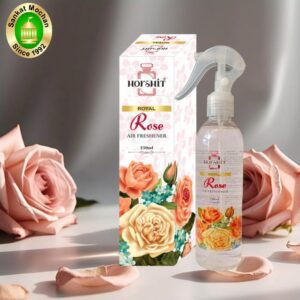 "Royal Rose Air Freshener by Harshit Brand, presented by Sankat Mochan – a beautifully packaged air freshener with a refreshing and long-lasting rose fragrance."